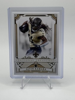 2025 NATIONAL TREASURES ALVIN KAMARA GOLD /35 NEW ORLEANS SAINTS
