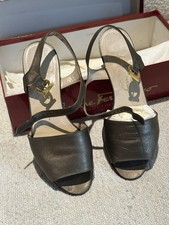 Vintage Ferragamo Bronze Sandals