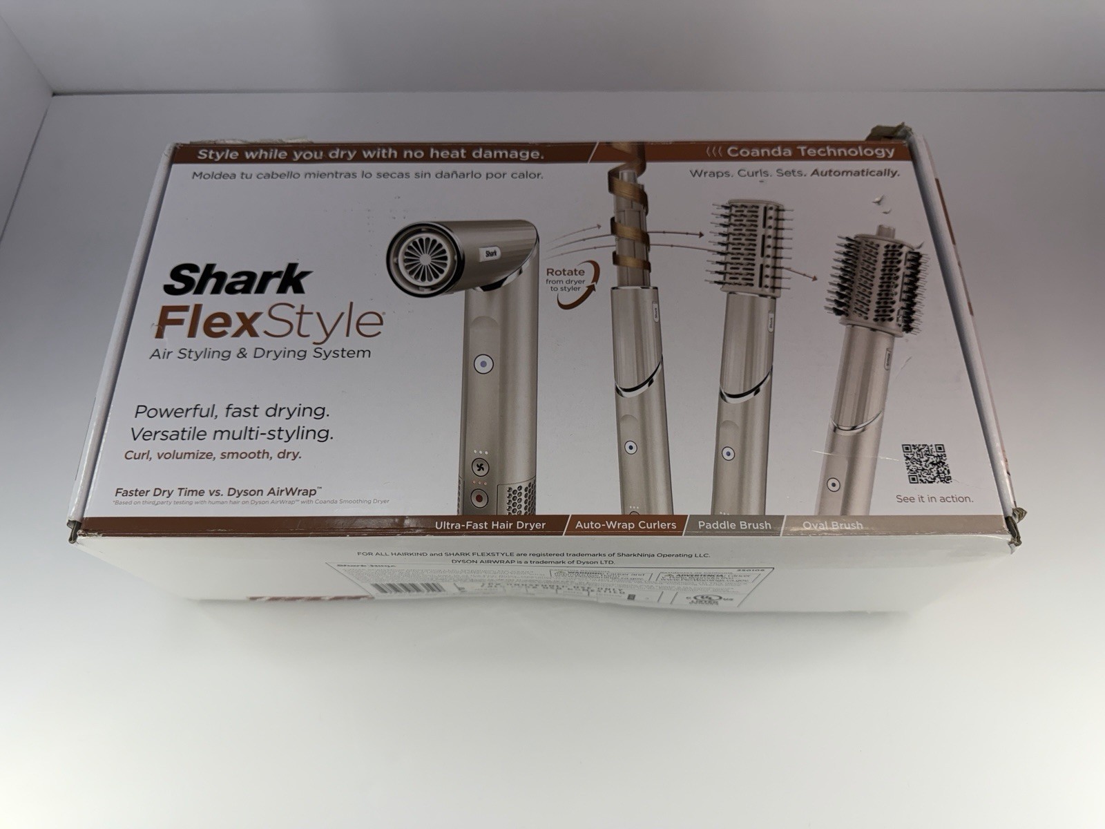 Shark FlexStyle Air Styling & Drying System Multi Styler Curlers Brushes Open Bo