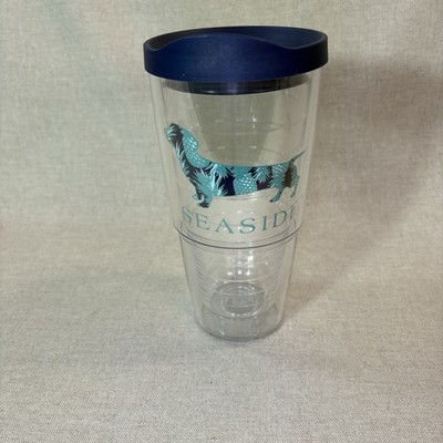 Tervis 24 Oz. Tumbler With Lid Seaside Beach, Florida Dachshund Dog Blue Green
