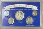 Us Silver Coins Lot Auction 90 % Silver 1941 Walking Liberty Half Dollar & More