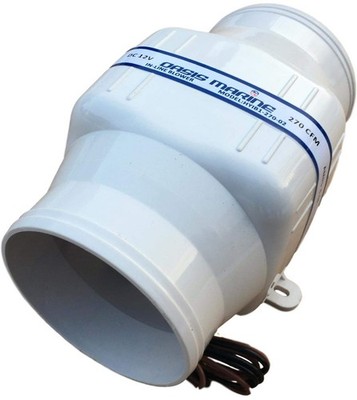 OASIS MARINE 4'' Inch in-Line Marine 12V DC Bilge Air Blower Exhaust Fan for B...