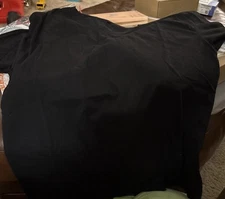 Women’s Casual Top Short Sleeve Top T-Shirt Black Size L