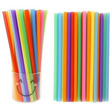 Tomnk 200 Pack Smoothie Straws, 10.3 Inches Straws Disposable, Drinking Straw...
