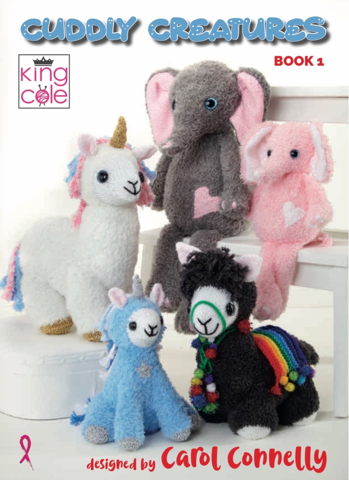 King Cole KNITTING  PATTERN Cuddly Creatures Book 1  DK/Truffle yarn 11 patterns