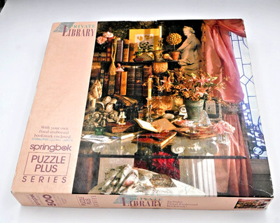 VTG 1990s Authentic Springbok Jigsaw Puzzle Private Library 500 PCS