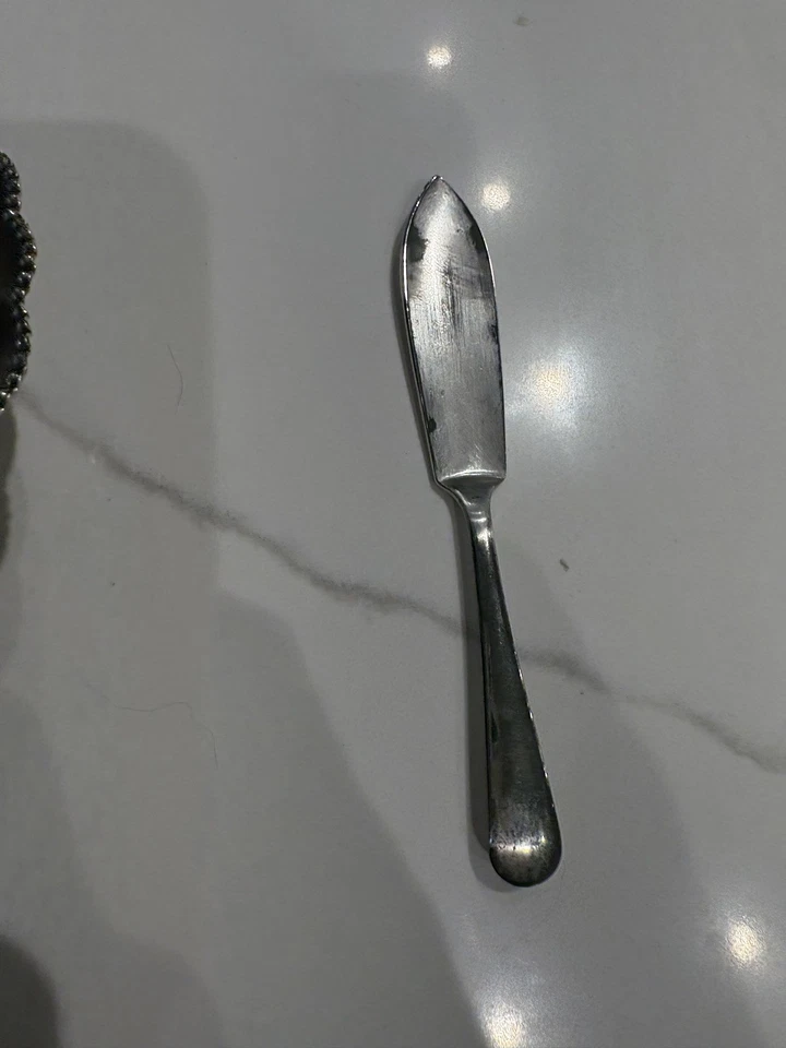 Plato de concha plateado vintage - diseño de almeja con bisagras - con inserto de vidrio Foto 2 de 4