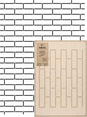 NAKLEO Wall Painting Stencil Large Size, 23,2 x37,4  Brick Wall Floor Reusable