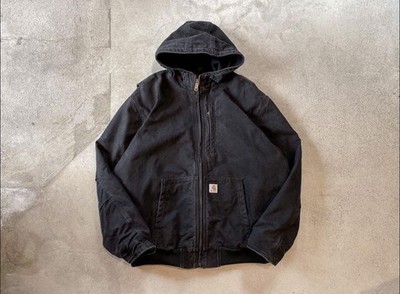 Carhartt Vintage Active Jacket Hooded Jacket Parka Black Men's Size 2XL