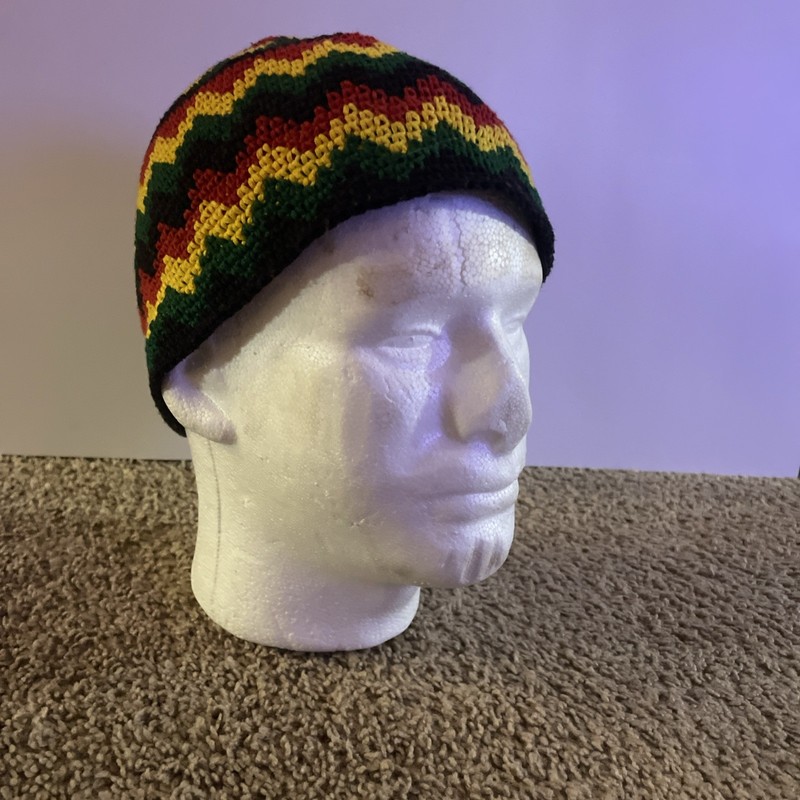 Rasta Crotchet Beanie Hat Unisex One Size