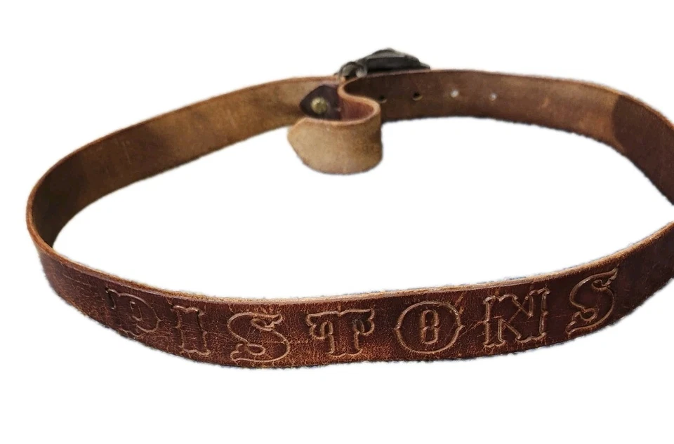 Vtg 1989 Detroit Pistons Belt And Belt Buckle Sz 40 Good Shape - Image 3 of 4