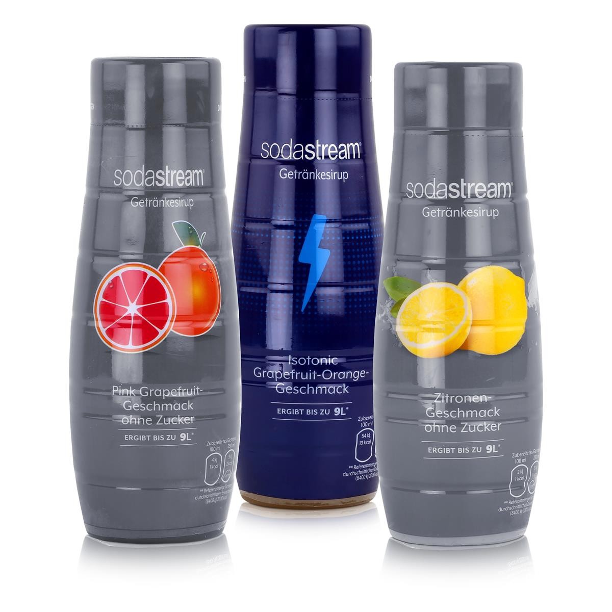 SodaStream Sirup-Bundle Isotonic, Zitrone & Pink Grapefruit ohne Zucker je 440ml