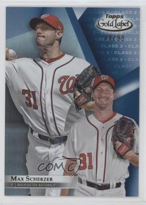 2018 Topps Gold Label Class 2 Blue 84/99 Max Scherzer #95 b9e
