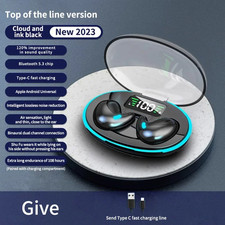 Sleep Wireless Earphone TWS Bluetooth 5.3 Headphones Hidden Earbuds IPX5 Waterpr