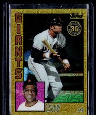 2019 Topps Update #T84U-36 Willie Mays 1984 Chrome Refractor Gold #/50