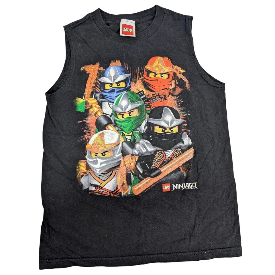 LEGO Ninjago Group Niños Negro Gráfico Músculo Camiseta Sin Mangas Niños De Colección L? Foto 2 de 4