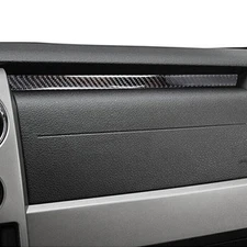 Soft Carbon Fiber Co-pilot Dashboard Upper Panel Cover Fit For Ford F150 2009-14