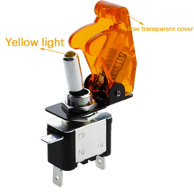 Auto Car Boat Truck Illuminated Led Toggle Switch with Safety Aircraft Flip up C