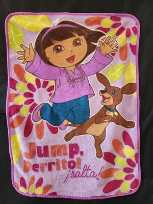 Nickelodeon Dora & Perrito Kids Blanket 29x39.5'' Multicolor Polyester Defects4-6