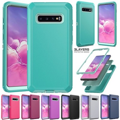 For Samsung Galaxy S10e/S10 Plus/S10 Rubber Heavy Duty Case Shockproof Cover