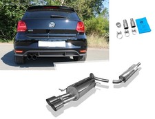 FOX Edelstahl Sportauspuffanlage ab Kat. Ø63,5mm VW Polo 6R GT + GTI 2x90 scharf