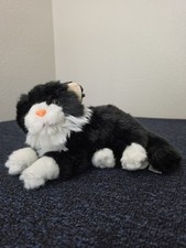 Animal Alley Black White 12" Tuxedo Kitty Cat 2017 Toys R US Stuffed Plush
