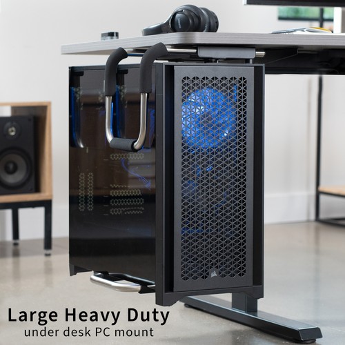 VIVO Large Heavy Duty Adjustable Under-Desk PC Mount, Computer Case Holder - 第 2/8 張圖片