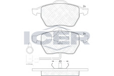 Bremsbelagsatz Vorne Ate-System für Audi 100 C4 Avant 4A5 Stufenheck 4A2 90-97