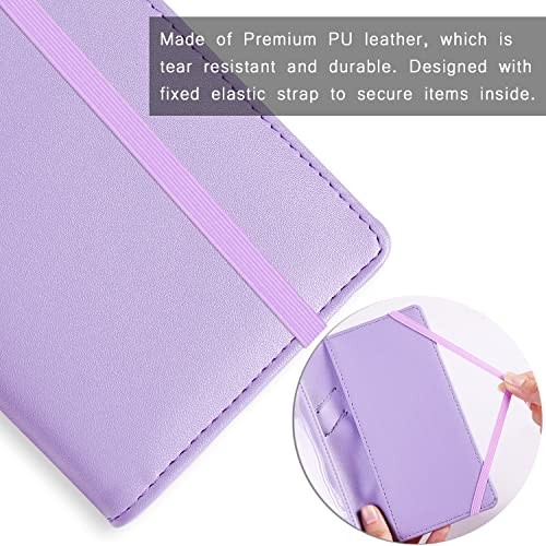 как выглядит PU Leather Checkbook Cover for Register Duplicate Checks, Purple Simple Style фото