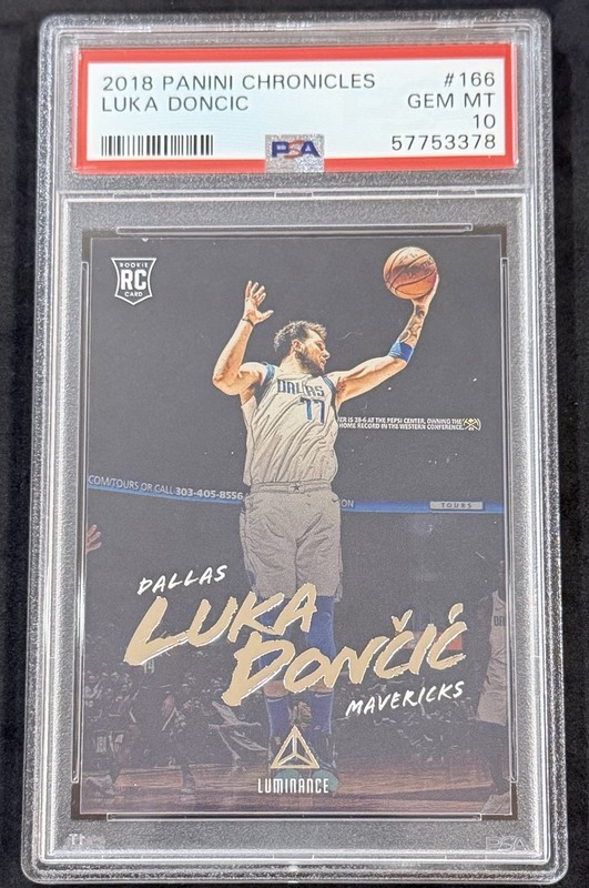 2018 Panini Chronicles Luka Doncic Luminance RC Mavericks PSA 10
