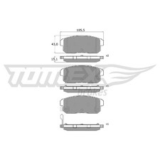 Satz Bremsbeläge Bremsklötze hinten für Mazda RX-8 SE | 346093