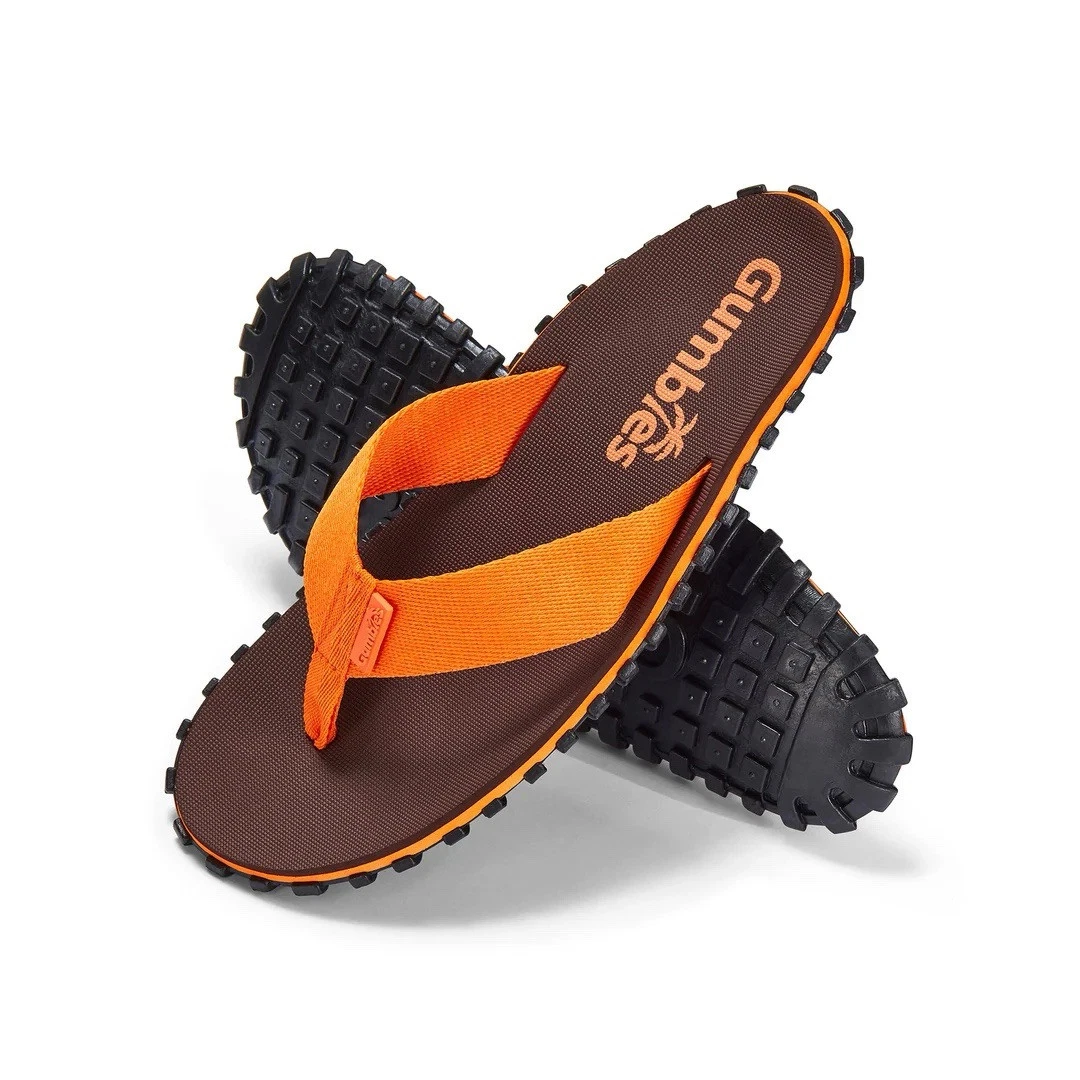 Gumbies Duck Bill Flip Flops Brown/Orange Size UK9 EU43
Opens in a new window or tab