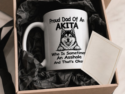Father's Day Akita Dad Gift,Akita Ken,Akita Inu Dad Funny Gift,Cup,Coffee Mug