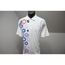 Puma Polo Shirt Mens XL DryCell White Excellent Performance Athletic Graphic