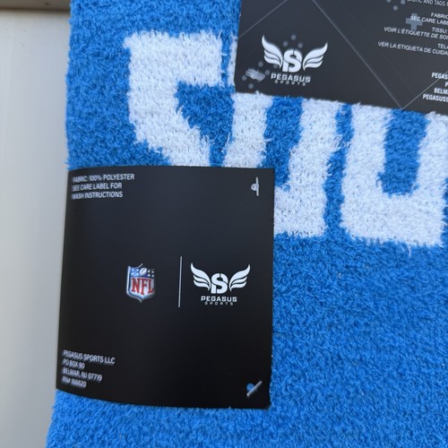 NFL Detroit Lions superweiche kuschelige Strickdecke 60 x 70 Zoll Neu mit Etikett - Bild 4 von 5