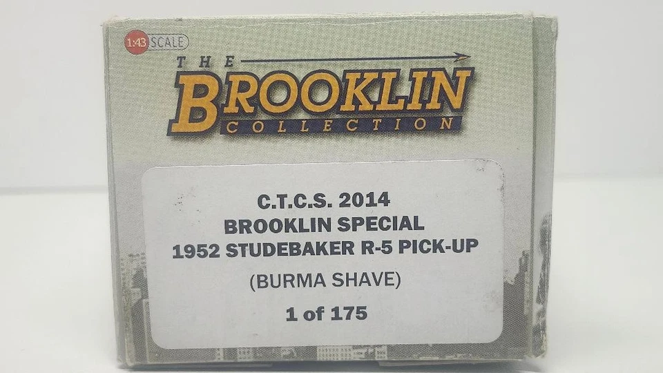 Brooklin Diecast 1/43 1952 Studebaker R-5 Pick Up Truck "Burma Shave" - Image 2 of 3
