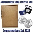 2026 American Silver Eagle 1oz Proof Congratulations Set IN HAND Ships Fast