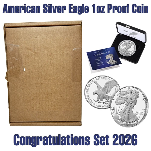 2026 American Silver Eagle 1oz Proof Congratulations Set IN HAND Ships Fast