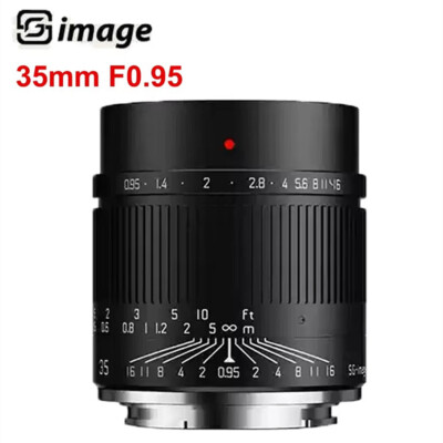 SGimage 35mm Large Aperture APS-C Lens for Canon Nikon Sony M43 Fuji  Leica