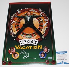 CHEVY CHASE SIGNED AUTHENTIC 'VEGAS VACATION' 12X18 MOVIE POSTER PHOTO BAS 