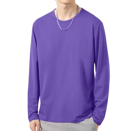 Herren Pullover T-Shirts Locker Rundhals Langarm Oberteile Streetwear Freizeit T-Shirt - Bild 39 von 40