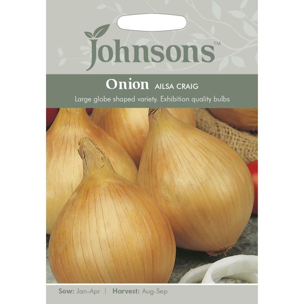 Johnsons Onion Seeds Ailsa Craig Large Globe Exhibition Quality Mild Flavour