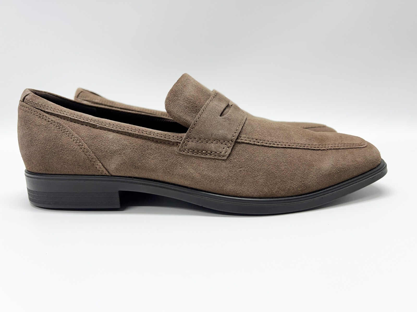 Ecco Suede Beige Mens Moccasin Shoes - Size UK 12.5 - New Marked RRP = £159.00