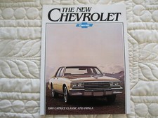 1980 CHEVROLET CAPRICE CLASSIC AND IMPALA ORIGINAL DEALERSHIP BROCHURE