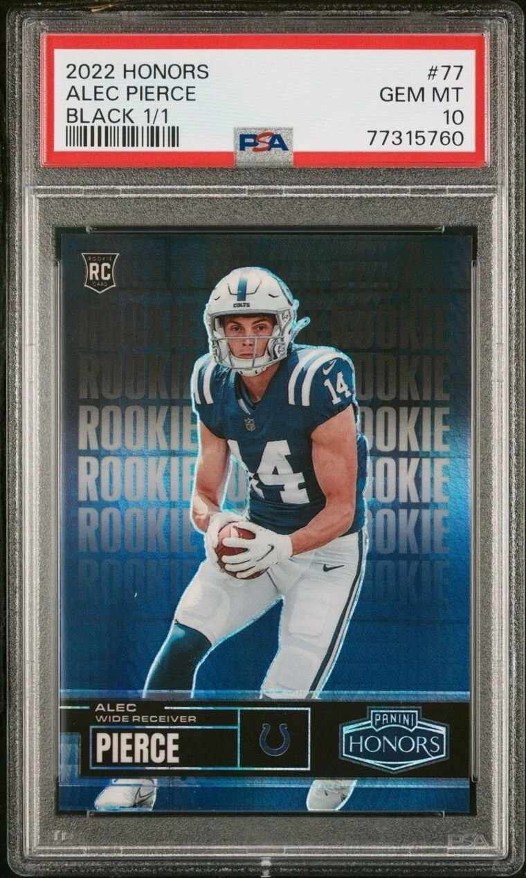 Alec Pierce Panini Honors #77 Black 1/1