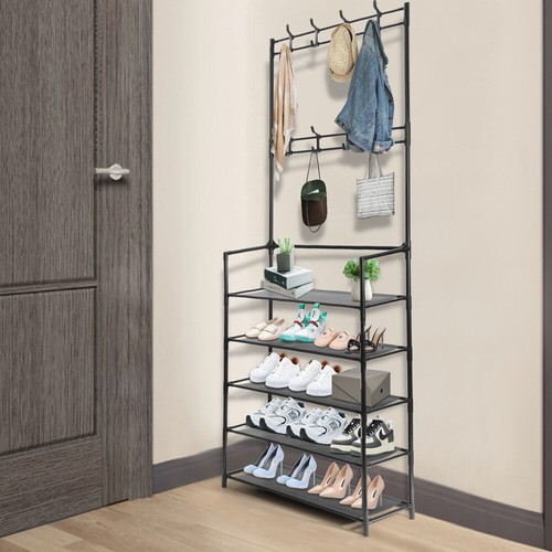 Hanging Rack Organizer 3-in-1 Storage ,Shoe Storage Holder Holder Multipurpose - Picture 7 of 10