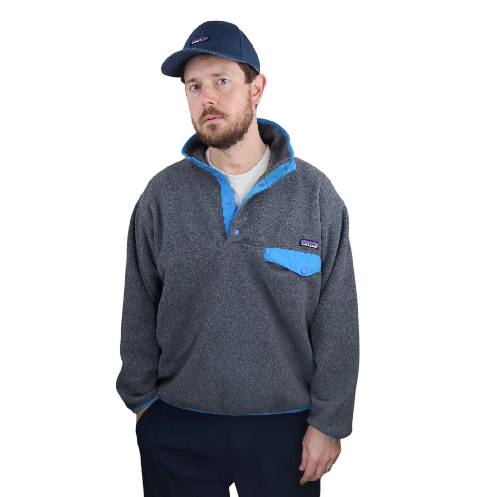 patagonia vintage synchilla snap-t pullover fleece jacket