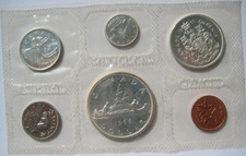 Kanada Canada KMS 1966 Silber Silver 43 gr 800 original verschwei&szlig;t Stempelglanz