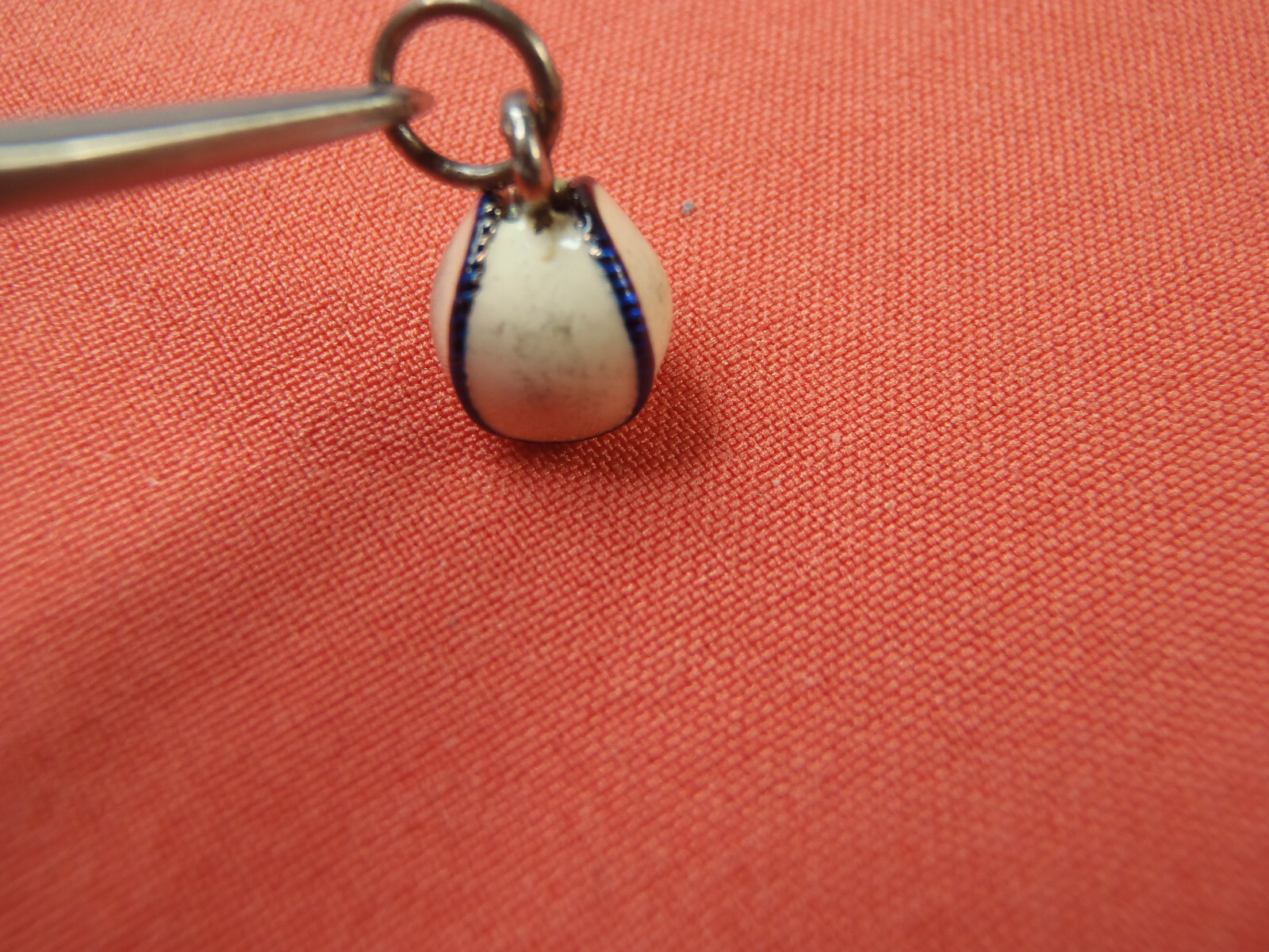 Enamel Baseball Solid .925 Sterling Silver Charm … - image 7