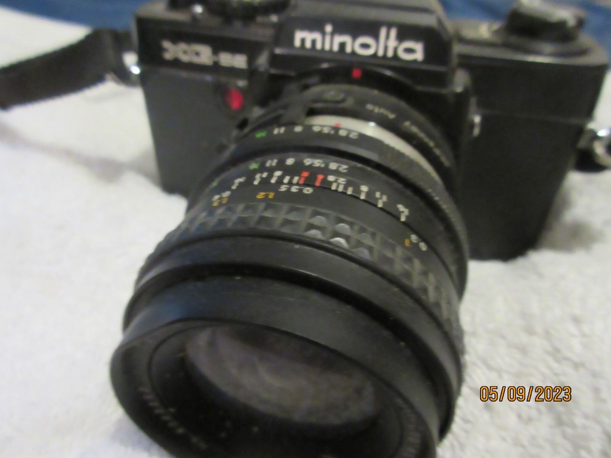 Minolta XG-SE 35mm Film SLR Camera in Black with JC Penney 28mm 1